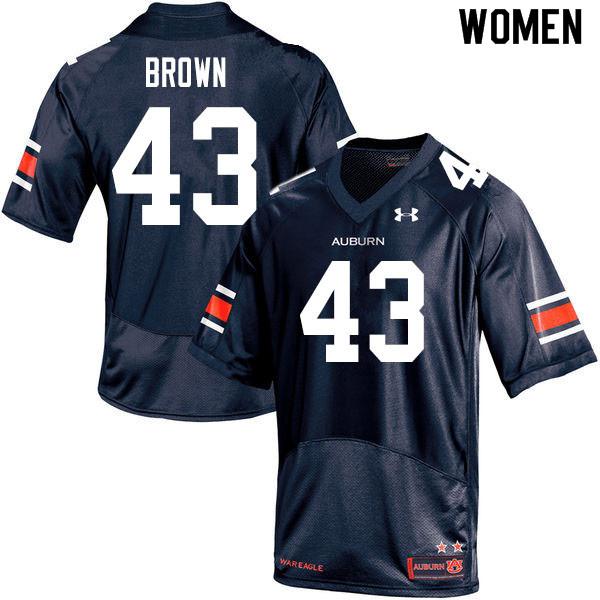 Women #43 Kameron Brown Auburn Tigers College Football Jerseys Sale-Navy